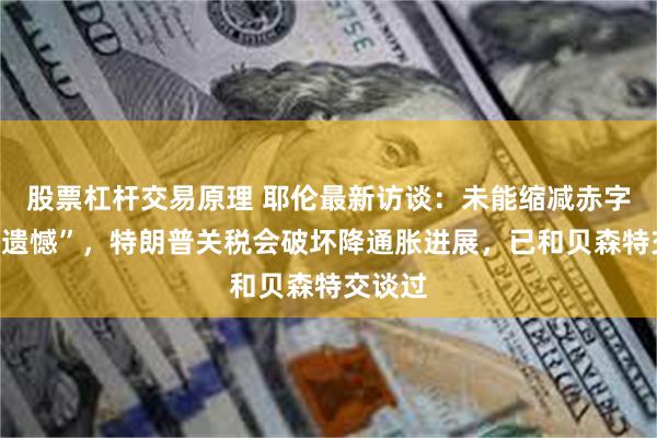 股票杠杆交易原理 耶伦最新访谈：未能缩减赤字“我很遗憾”，特朗普关税会破坏降通胀进展，已和贝森特交谈过