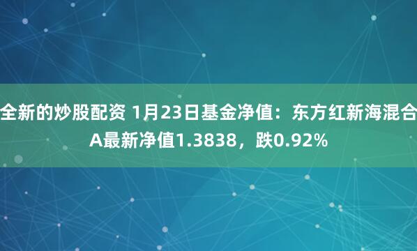 全新的炒股配资 1月23日基金净值：东方红新海混合A最新净值1.3838，跌0.92%