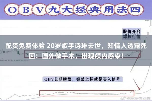 配资免费体验 20岁歌手诗琳去世，知情人透露死因：国外做手术，出现颅内感染！